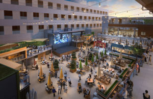 Legacy Food Hall Offers Music and More Legacy Box Garden Music Stage